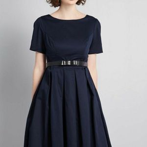 Modcloth "your best retro" dress in Navy